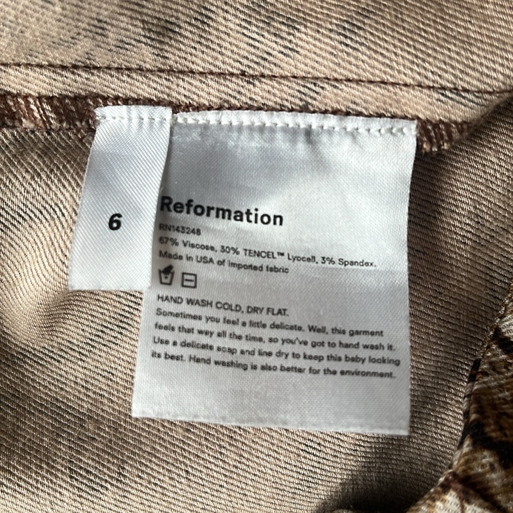Reformation Jaimie Snake Print Mini Skirt - Picture 6 of 7